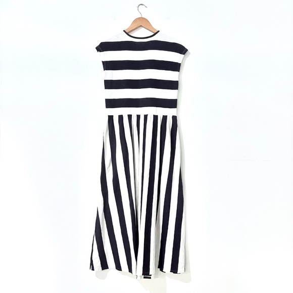 Boden Glorious British Striped Navy & White True Maxi Dress Sleeveless Pockets 8 - Picture 5 of 7